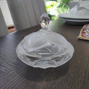 Candy Dish & Lid, part of the Florence collection byCristal-Durand now retired .